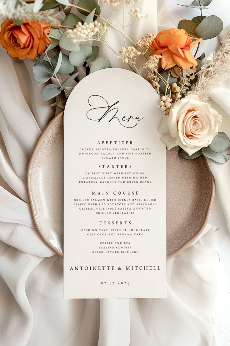 Menus de Mariage